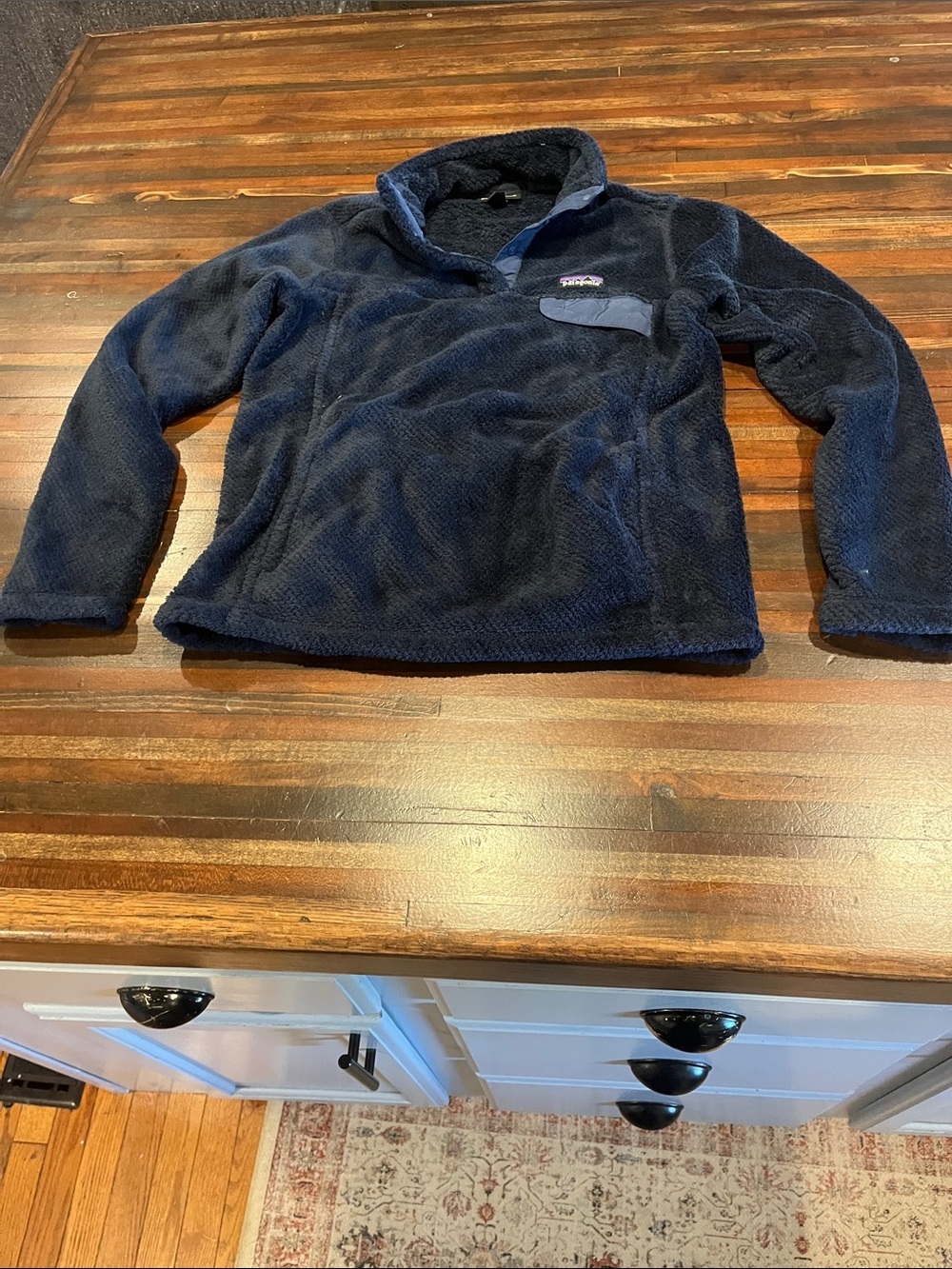 Patagonia Navy Blue Fleece Snap Pullover medium